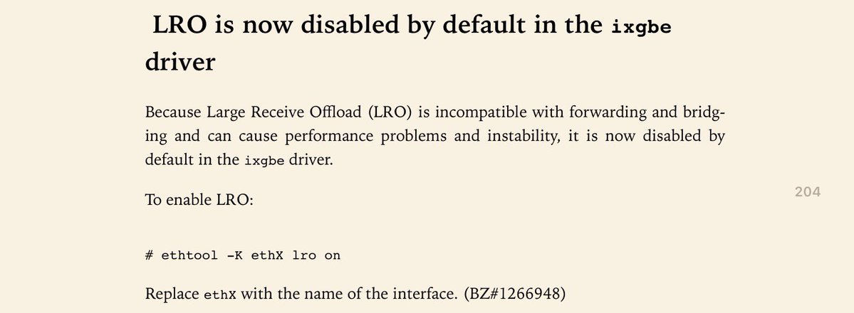 rhel ixgbe without lro